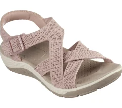 Sandals<SKECHERS Reggae Cup - Clean Lines BLUSH PINK