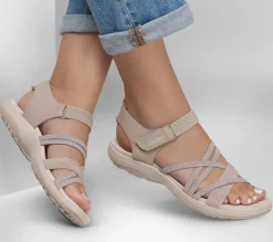 Sandals<SKECHERS Reggae Slim - Meadow Grazer TAUPE
