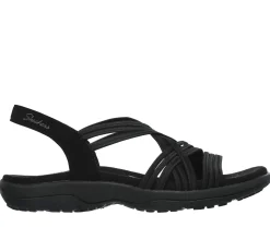Sandals<SKECHERS Reggae Slim - Simply Stretch BLACK