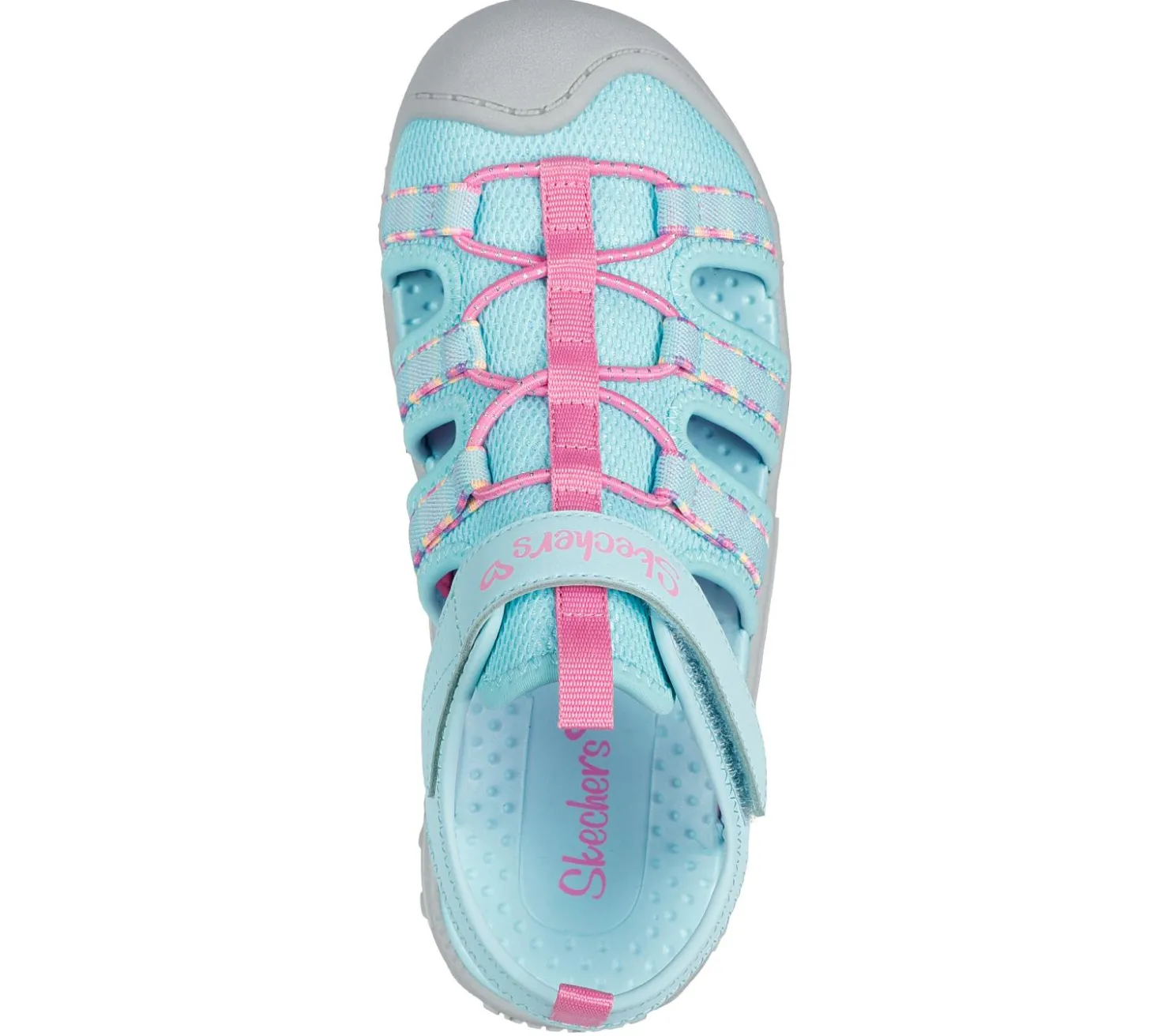 Sandals<SKECHERS Reggae Troop AQUA / PINK