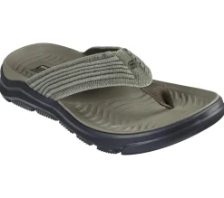 Sandals<SKECHERS Relaxed Fit: Alcano - Vencino LIGHT BROWN