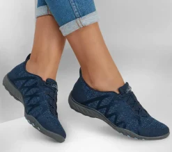 Slip-Ons|Casual Sneakers<SKECHERS Relaxed Fit: Breathe-Easy - Infi-Knity NAVY