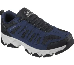 Slip-Ons|Athletic Sneakers<SKECHERS Relaxed Fit: Crossbar - Cedar NAVY / BLACK
