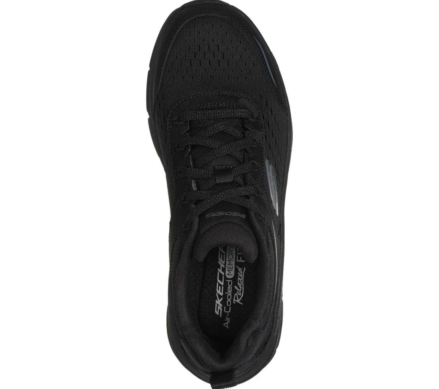 Lace Up|Athletic Sneakers<SKECHERS Relaxed Fit: D'Lux Walker 2.0 - Daisy Doll BLACK
