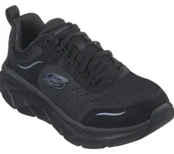 Lace Up|Athletic Sneakers<SKECHERS Relaxed Fit: D'Lux Walker 2.0 - Daisy Doll BLACK