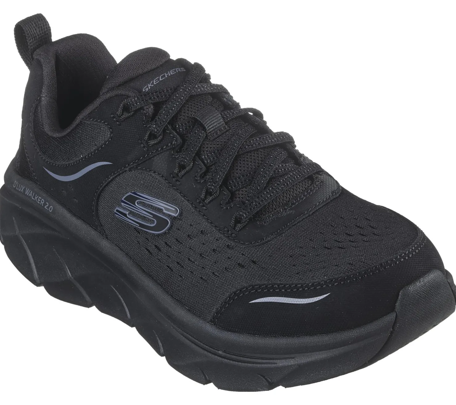 Lace Up|Athletic Sneakers<SKECHERS Relaxed Fit: D'Lux Walker 2.0 - Daisy Doll BLACK