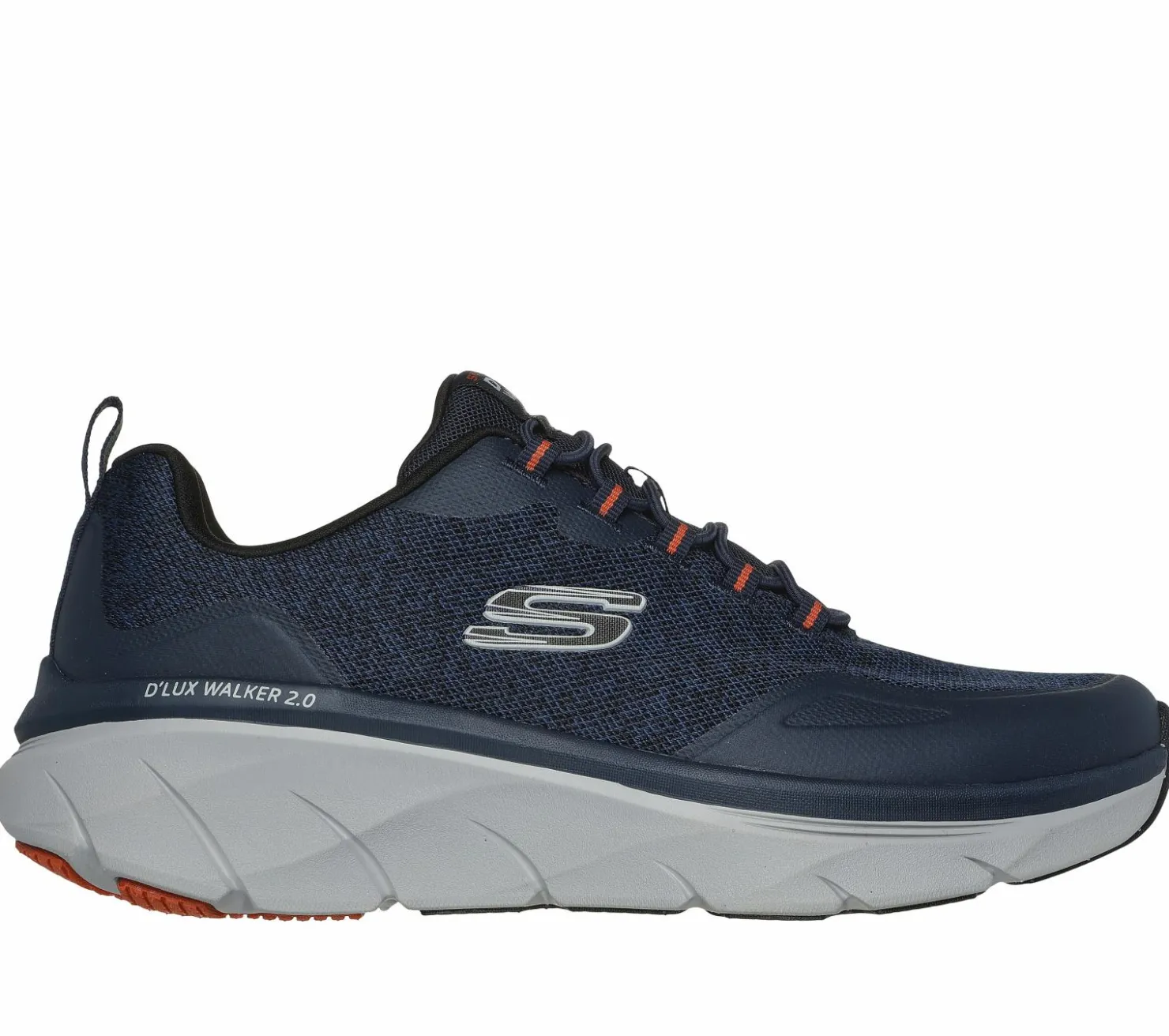 Slip-Ons|Casual Sneakers<SKECHERS Relaxed Fit: D'Lux Walker 2.0 - Steadyway NAVY / ORANGE