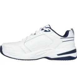 Lace Up|Athletic Sneakers<SKECHERS Relaxed Fit: Durham - Delck WHITE / NAVY