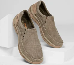 Canvas Shoes|Slip-Ons<SKECHERS Relaxed Fit: Expected - Avillo KHAKI