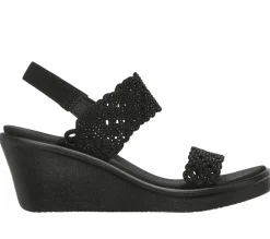 Wedges|Sandals<SKECHERS Rumble On - Sassy Dayz BLACK
