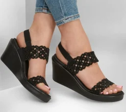 Wedges|Sandals<SKECHERS Rumble On - Sassy Dayz BLACK