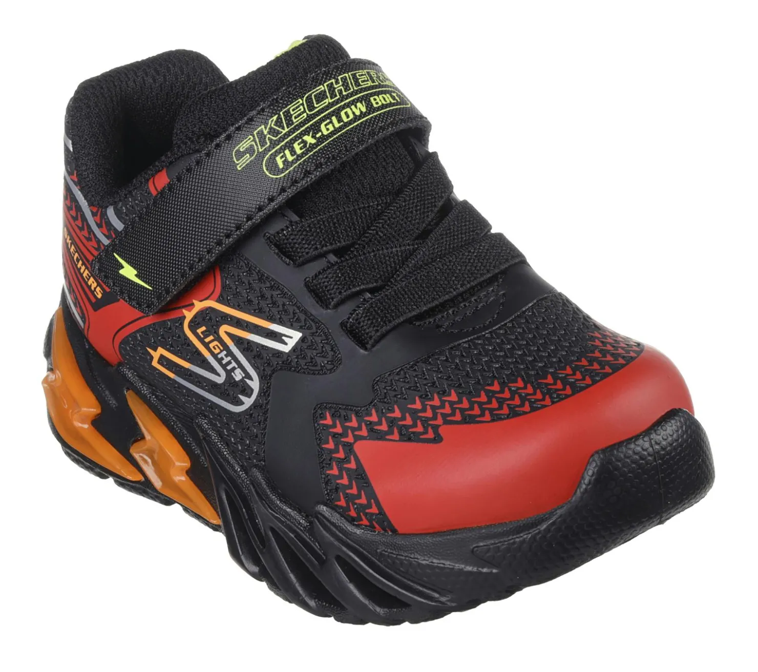 Light-Up|Athletic Shoes & Sneakers<SKECHERS S Lights: Flex-Glow Bolt BLACK / RED