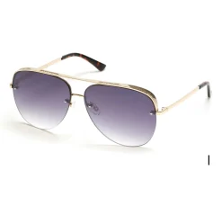 Sunglasses|Accessories<SKECHERS Semi-Rimless Metal Aviator LIGHT GOLD