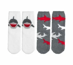 Socks|Socks<SKECHERS Shark Cozy Crew Socks - 2 Pack WHITE