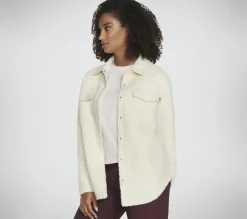 Tops|Tops<SKECHERS Sherpa Shacket CREAM / WHITE