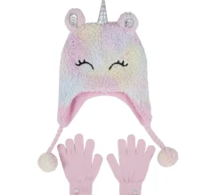 Cold Weather Gear<SKECHERS Sherpa Unicorn Hat And Glove Set MULTI