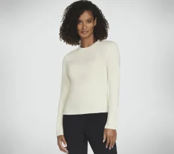 Tops|Tops<SKECHERS Shimmer Stripe Long Sleeve OFF WHITE