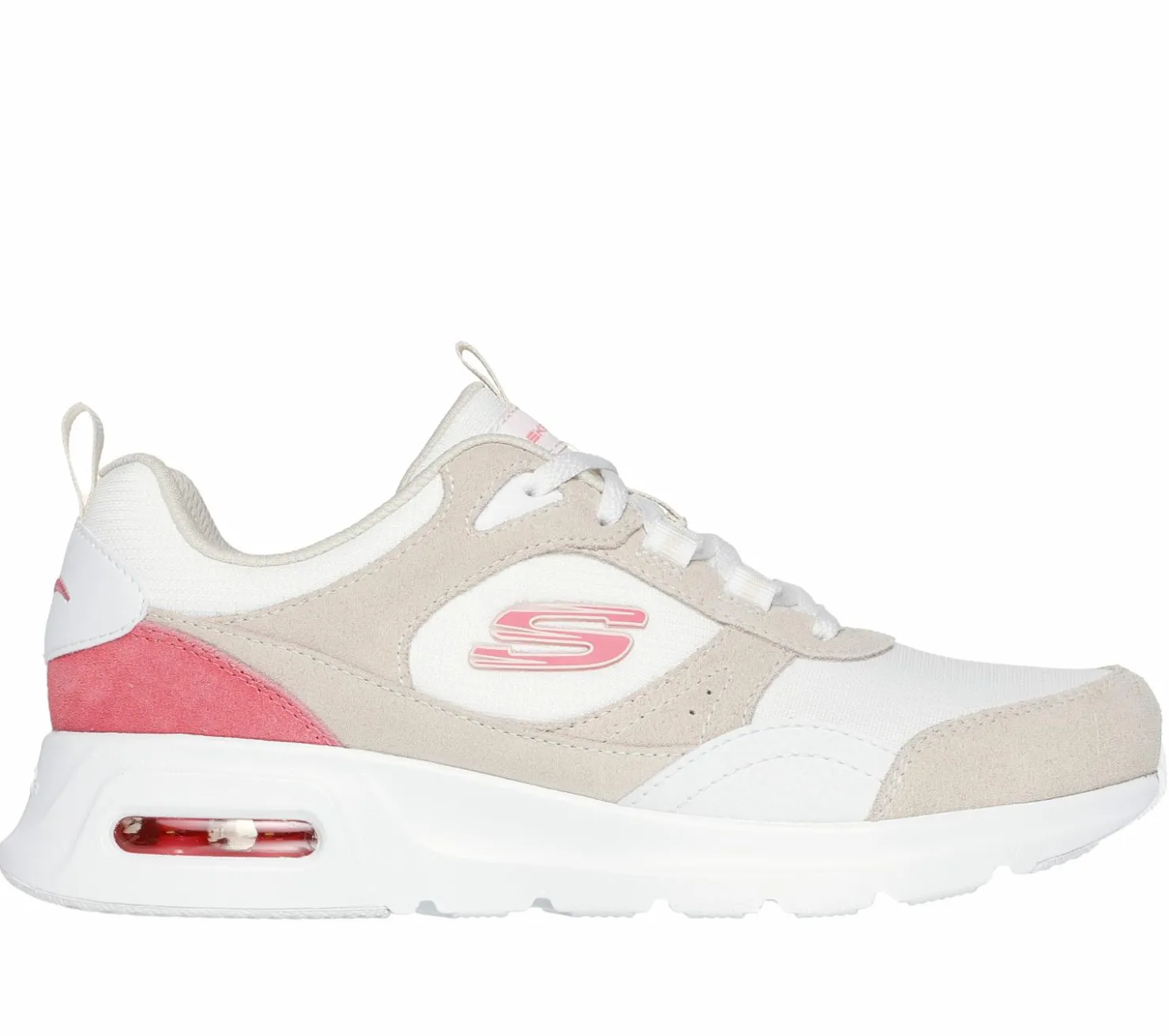 Lace Up|Athletic Sneakers<SKECHERS Skech-Air Court - Real Ease NATURAL / PINK