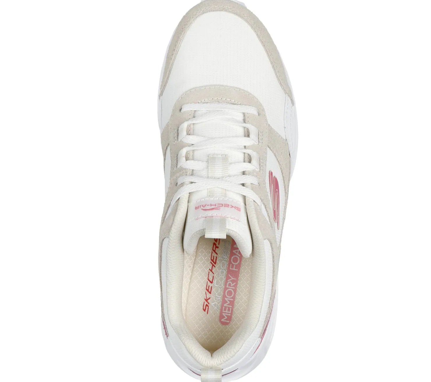 Lace Up|Athletic Sneakers<SKECHERS Skech-Air Court - Real Ease NATURAL / PINK
