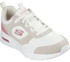 Lace Up|Athletic Sneakers<SKECHERS Skech-Air Court - Real Ease NATURAL / PINK