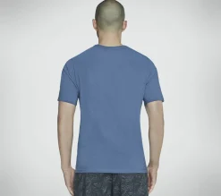 Tops|Tops<SKECHERS SKECH-BREEZE Slub Pocket Tee BLUE / GRAY