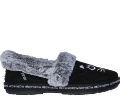 Slippers|Hands Free Slip-Ins<SKECHERS Slip-ins: BOBS Too Cozy - Meow PJ's BLACK