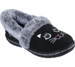 Slippers|Hands Free Slip-Ins<SKECHERS Slip-ins: BOBS Too Cozy - Meow PJ's BLACK