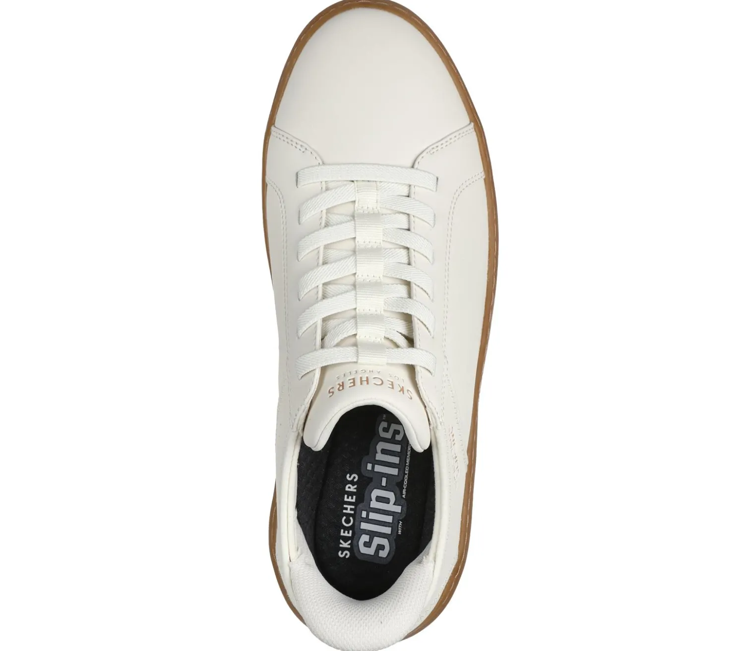 Hands Free Slip-Ins|Casual Sneakers<SKECHERS Slip-ins: Court Break - Double Vented WHITE / NATURAL
