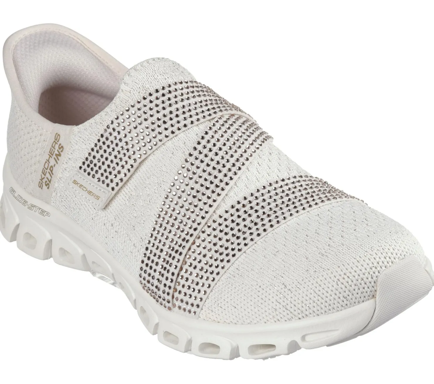 Hands Free Slip-Ins|Casual Sneakers<SKECHERS Slip-ins: Glide-Step - High Shine NATURAL / GOLD