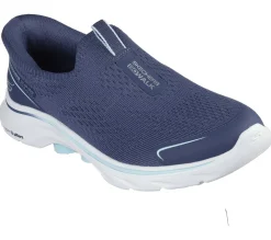 Hands Free Slip-Ins|Athletic Sneakers<SKECHERS Slip-ins: GO WALK 7 - Sarai NAVY / AQUA