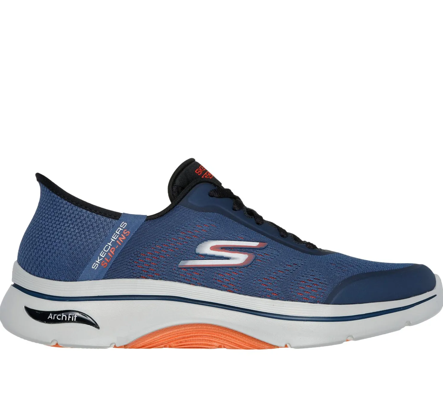 Hands Free Slip-Ins|Casual Sneakers<SKECHERS Slip-ins: GO WALK Arch Fit 2.0 - Simplicity 2.5 NAVY / ORANGE