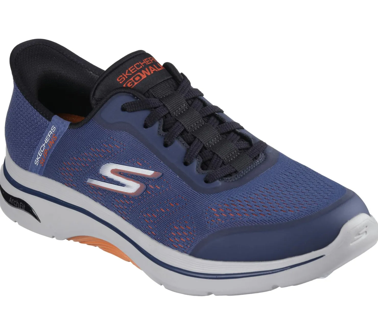 Hands Free Slip-Ins|Casual Sneakers<SKECHERS Slip-ins: GO WALK Arch Fit 2.0 - Simplicity 2.5 NAVY / ORANGE