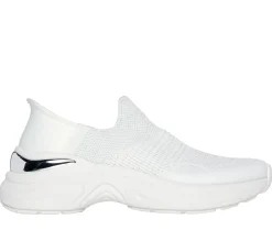 Hands Free Slip-Ins|Casual Sneakers<SKECHERS Slip-ins: Hazel - Priya WHITE / SILVER