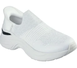 Hands Free Slip-Ins|Casual Sneakers<SKECHERS Slip-ins: Hazel - Priya WHITE / SILVER