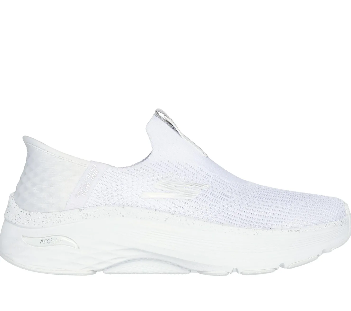 Hands Free Slip-Ins|Athletic Sneakers<SKECHERS Slip-ins: Max Cushioning Arch Fit WHITE / SILVER