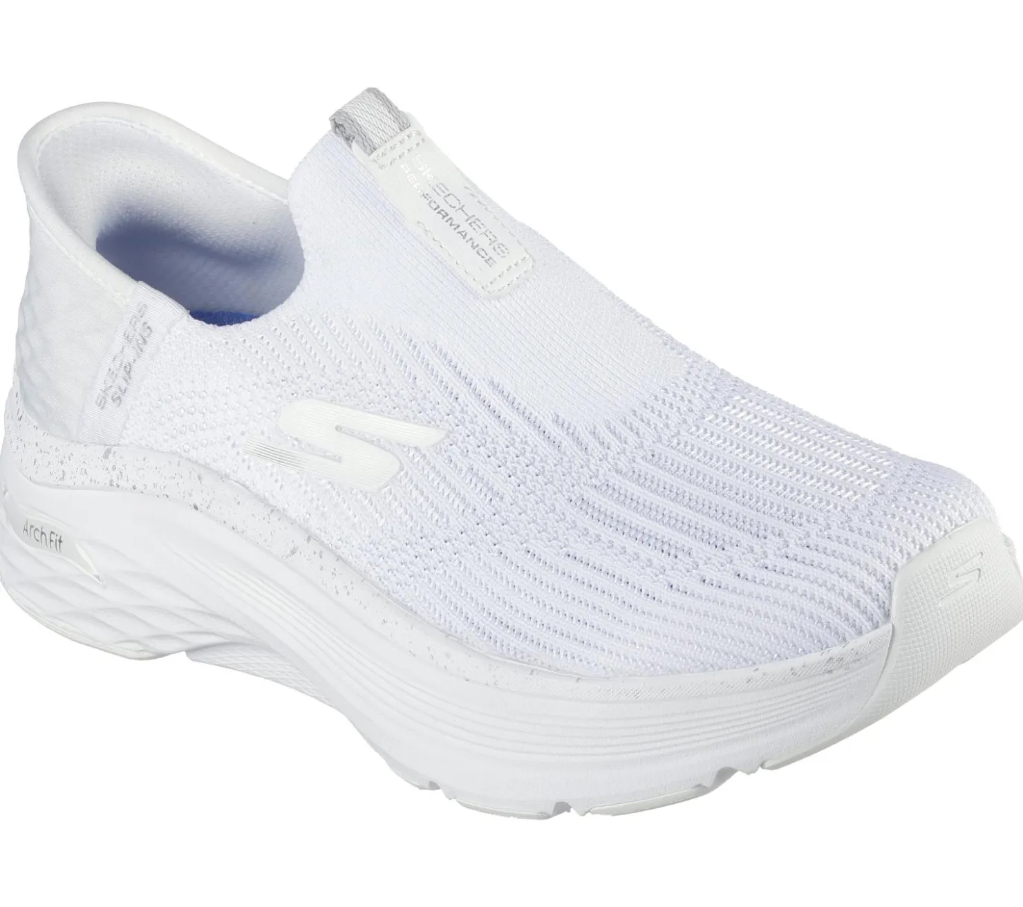 Hands Free Slip-Ins|Athletic Sneakers<SKECHERS Slip-ins: Max Cushioning Arch Fit WHITE / SILVER