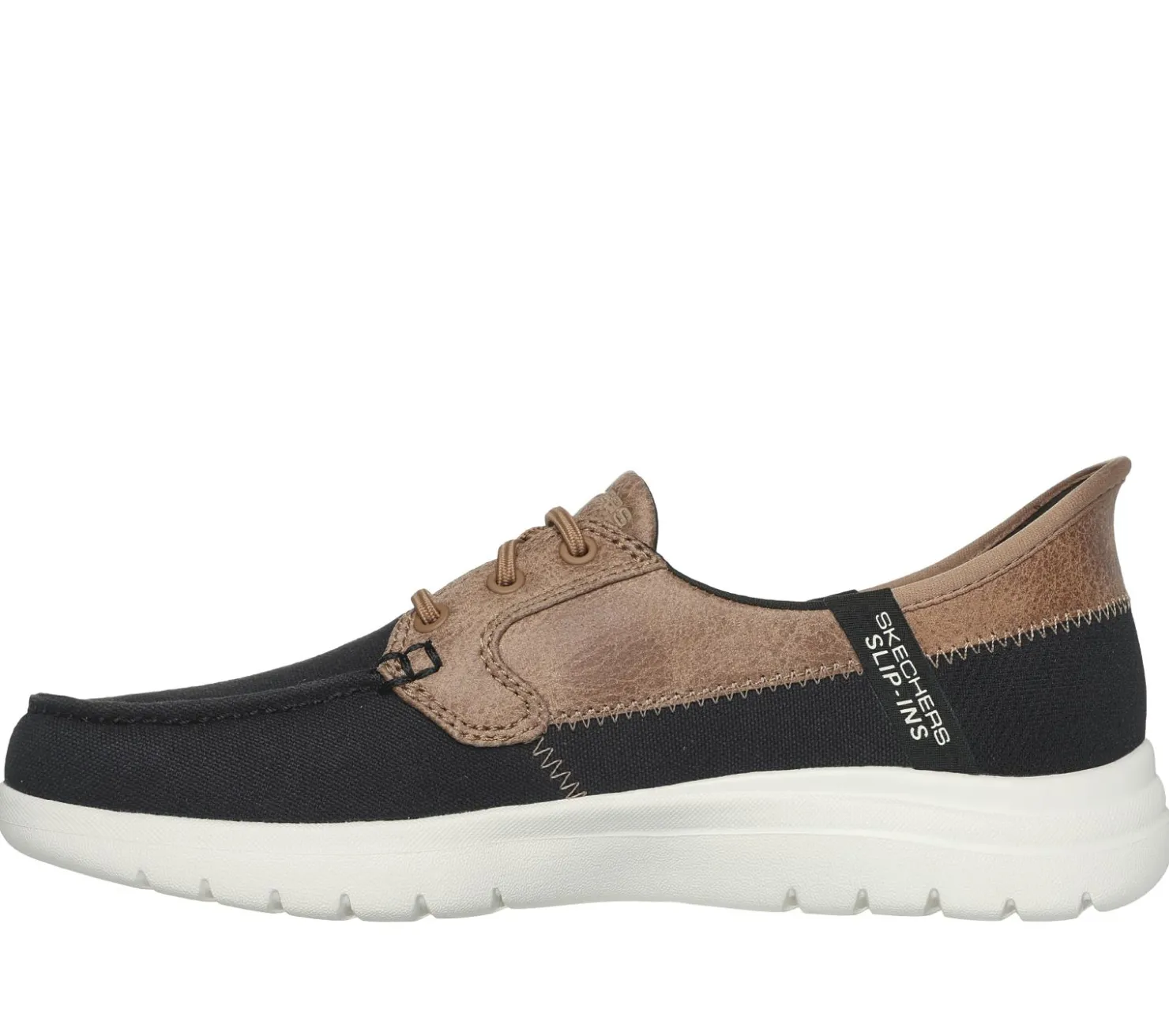 Boat Shoes|Hands Free Slip-Ins<SKECHERS Slip-ins: On-the-GO Flex - Palmilla BLACK / WHITE