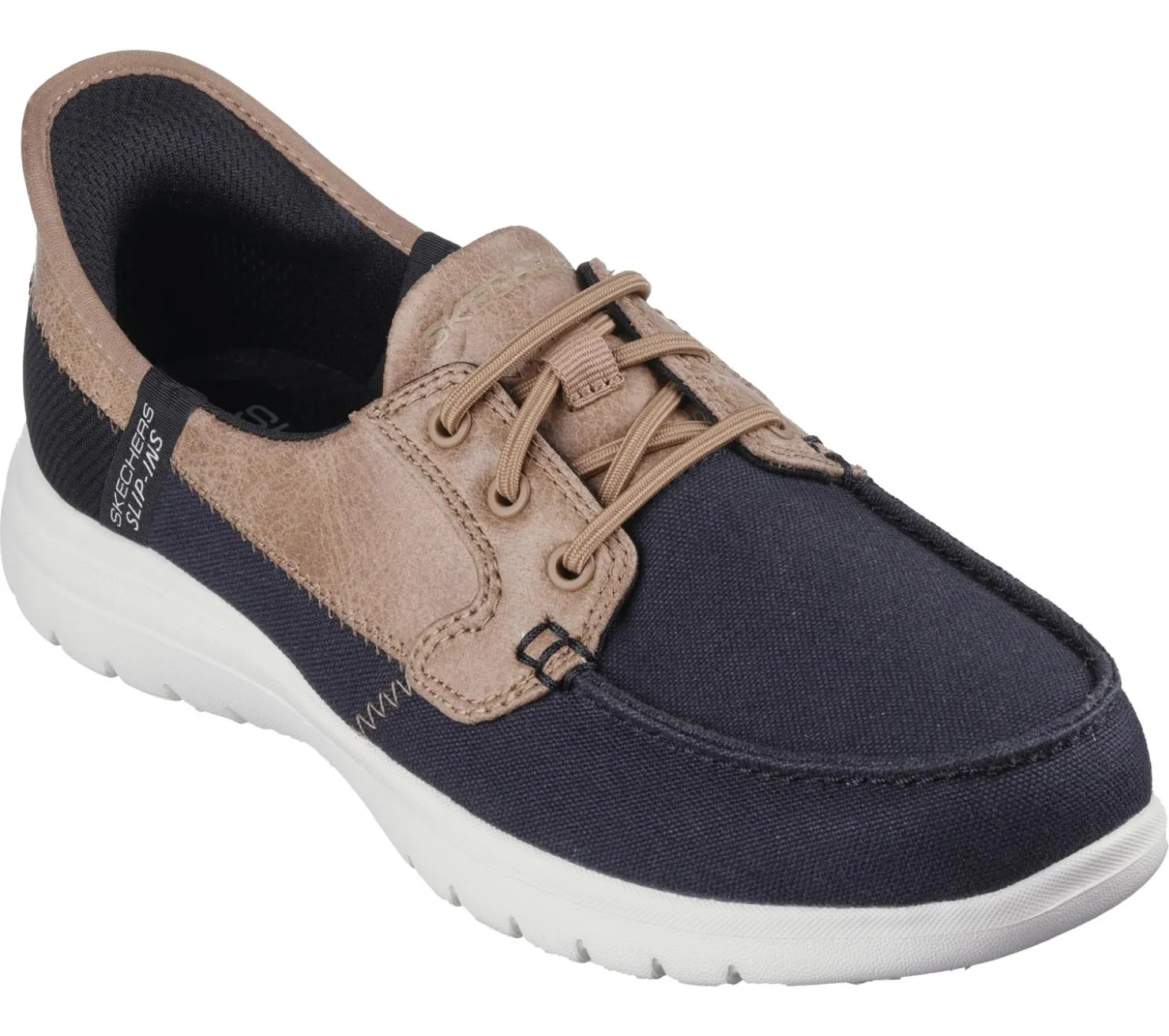 Boat Shoes|Hands Free Slip-Ins<SKECHERS Slip-ins: On-the-GO Flex - Palmilla BLACK / WHITE