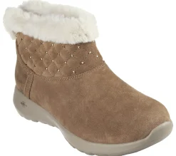 Hands Free Slip-Ins|Boots<SKECHERS Slip-ins: On-the-GO Joy - Cozy Shimmer CHESTNUT