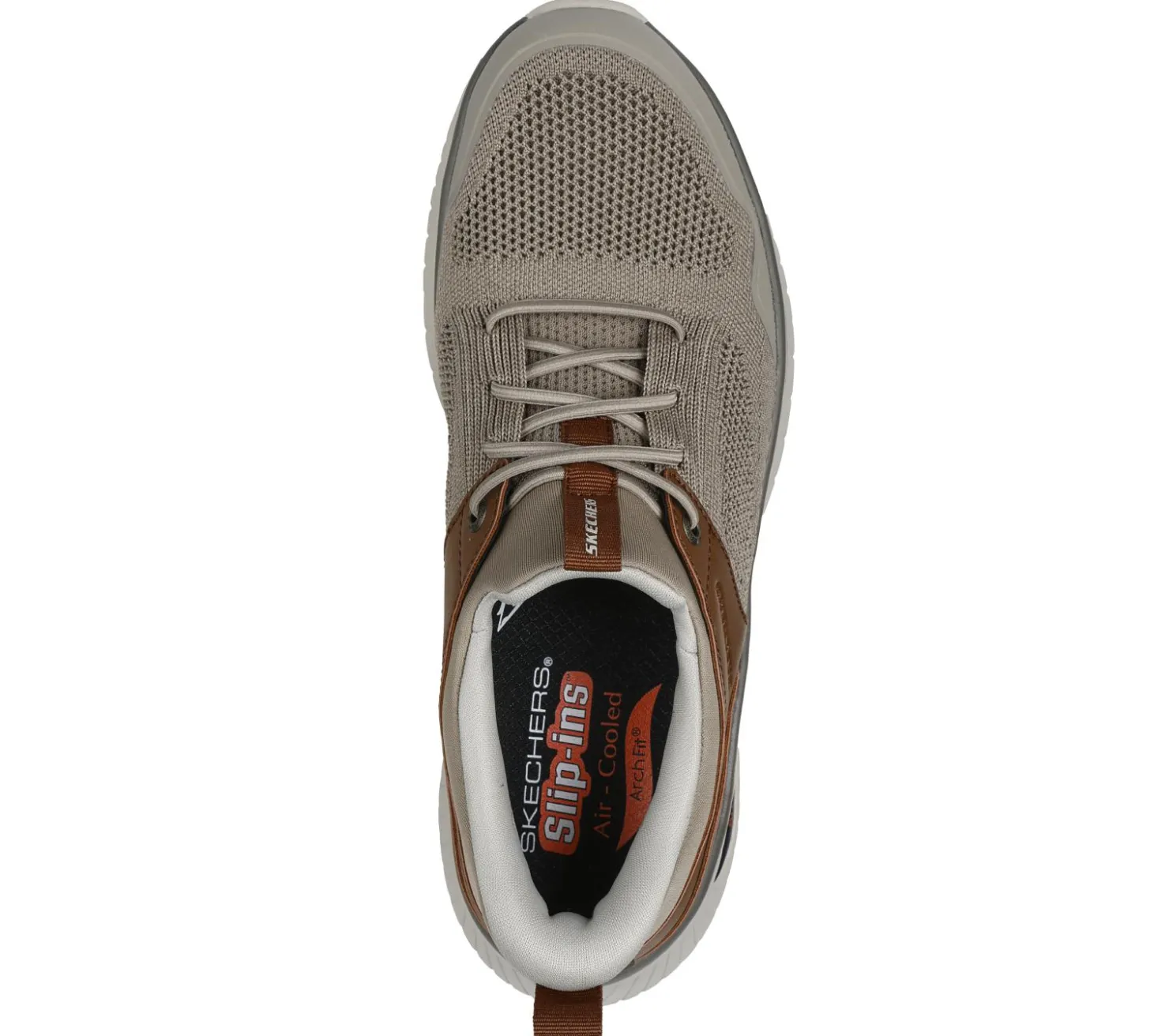 Hands Free Slip-Ins|Casual Sneakers<SKECHERS Slip-ins Relaxed Fit: Arch Crosser - Emeric TAUPE / BROWN