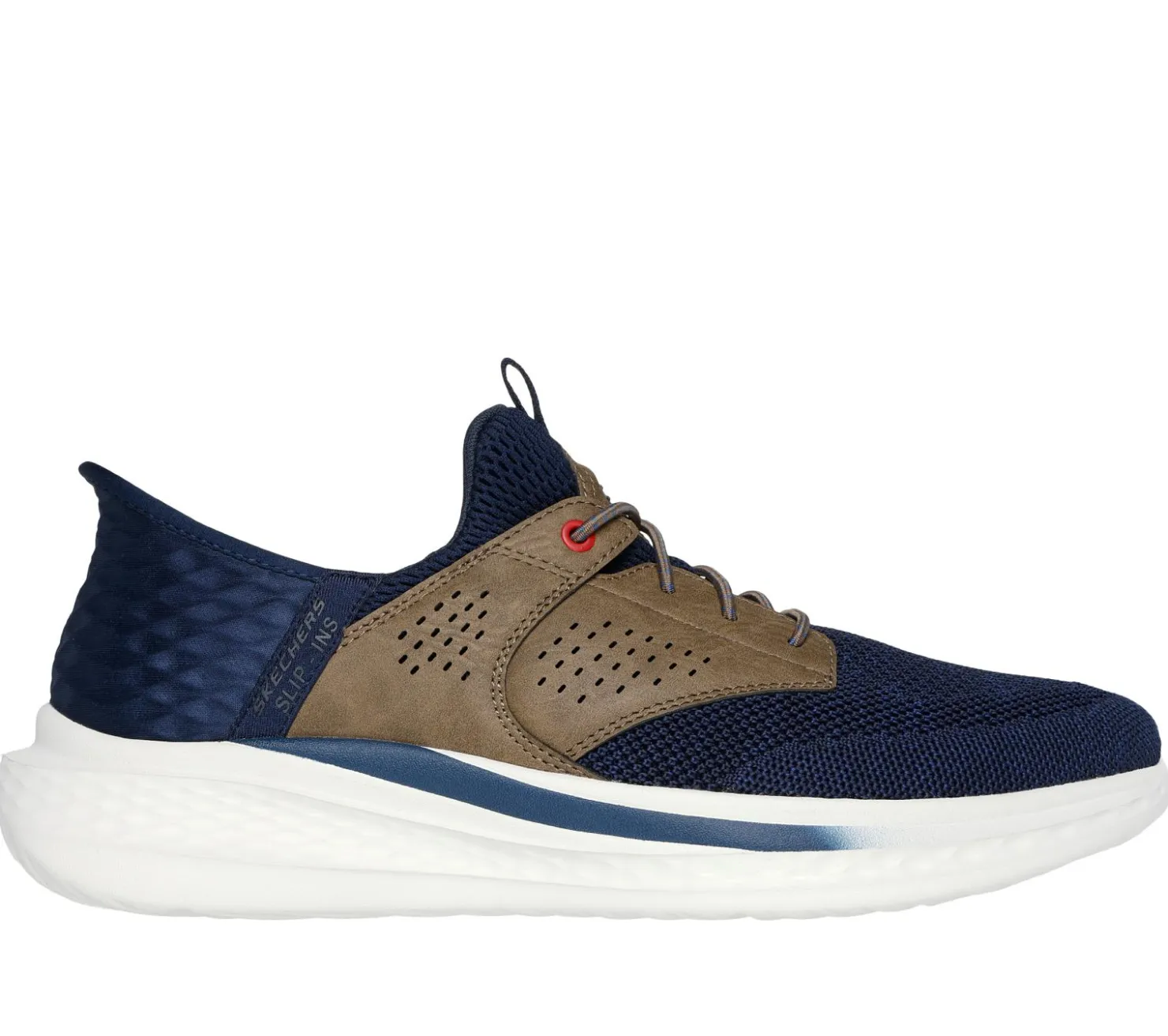 Hands Free Slip-Ins|Casual Sneakers<SKECHERS Slip-ins Relaxed Fit: Slade - Caster NAVY / TAN