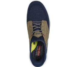 Hands Free Slip-Ins|Casual Sneakers<SKECHERS Slip-ins Relaxed Fit: Slade - Caster NAVY / TAN