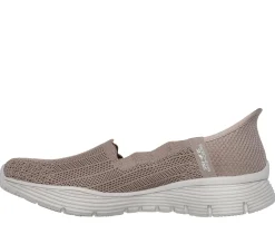 Hands Free Slip-Ins|Flats<SKECHERS Slip-ins: Seager - Believe It DARK TAUPE