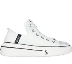 Hands Free Slip-Ins|Casual Sneakers<SKECHERS Slip-ins: Snoop One - Rhine-Stoned Toe WHITE