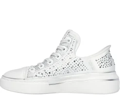 Hands Free Slip-Ins|Casual Sneakers<SKECHERS Slip-ins: Snoop One - Rhine-Stoned WHITE