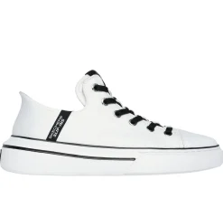 Canvas Shoes|Hands Free Slip-Ins<SKECHERS Slip-ins: Snoop One - Boss Life Canvas WHITE / BLACK