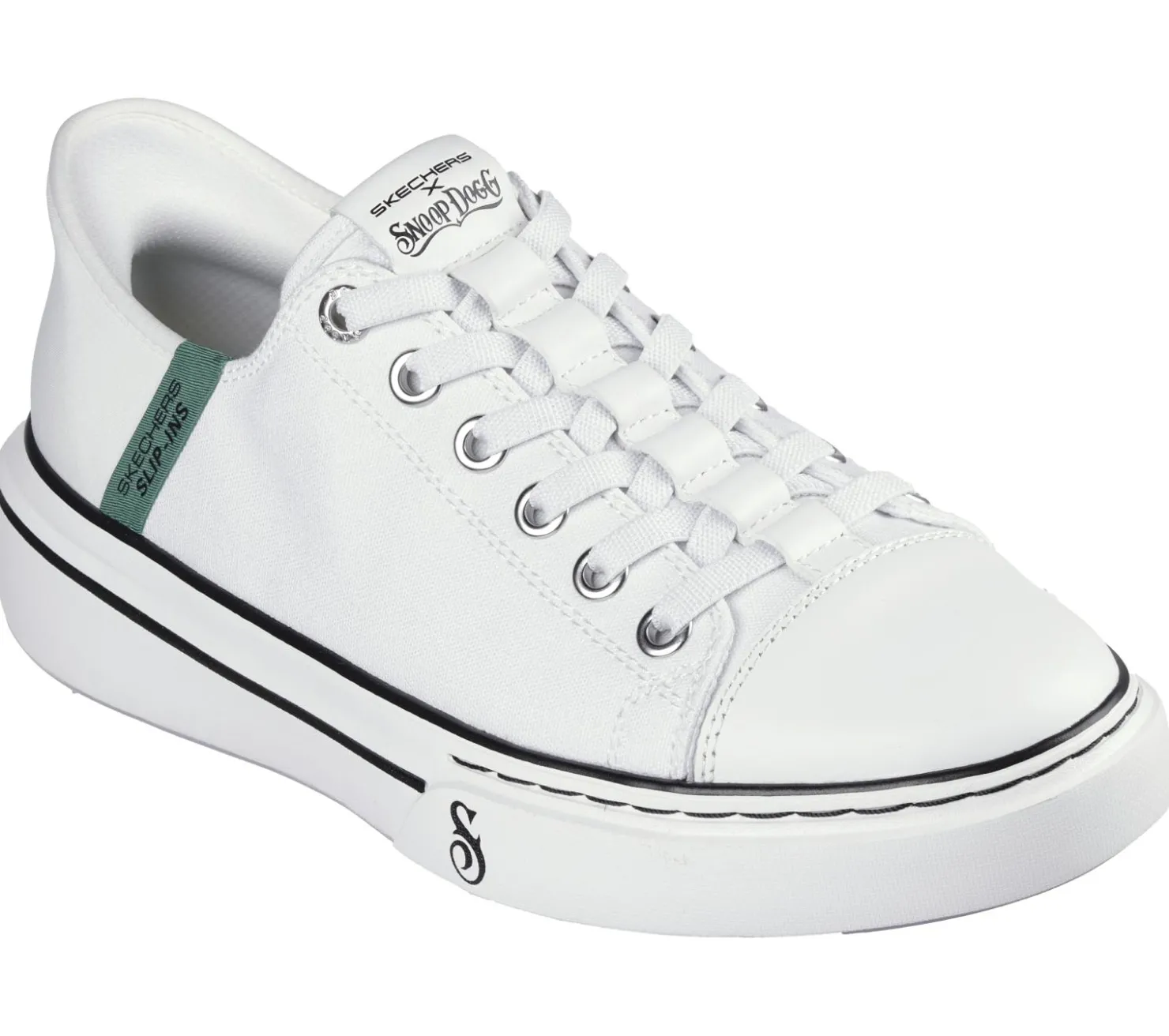 Hands Free Slip-Ins|Casual Sneakers<SKECHERS Slip-ins: Snoop One - Low Dogg Canvas WHITE