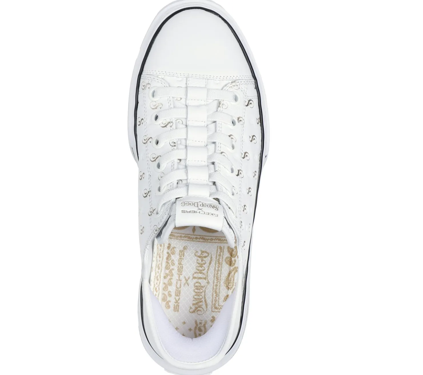 Hands Free Slip-Ins|Casual Sneakers<SKECHERS Slip-ins: Snoop One - Low Dogg S-Print WHITE / GOLD