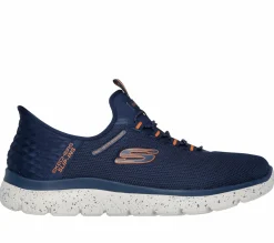 Hands Free Slip-Ins|Athletic Sneakers<SKECHERS Slip-ins Waterproof: Summits - Corbos NAVY / ORANGE