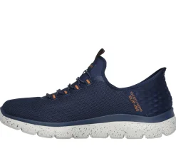 Hands Free Slip-Ins|Athletic Sneakers<SKECHERS Slip-ins Waterproof: Summits - Corbos NAVY / ORANGE